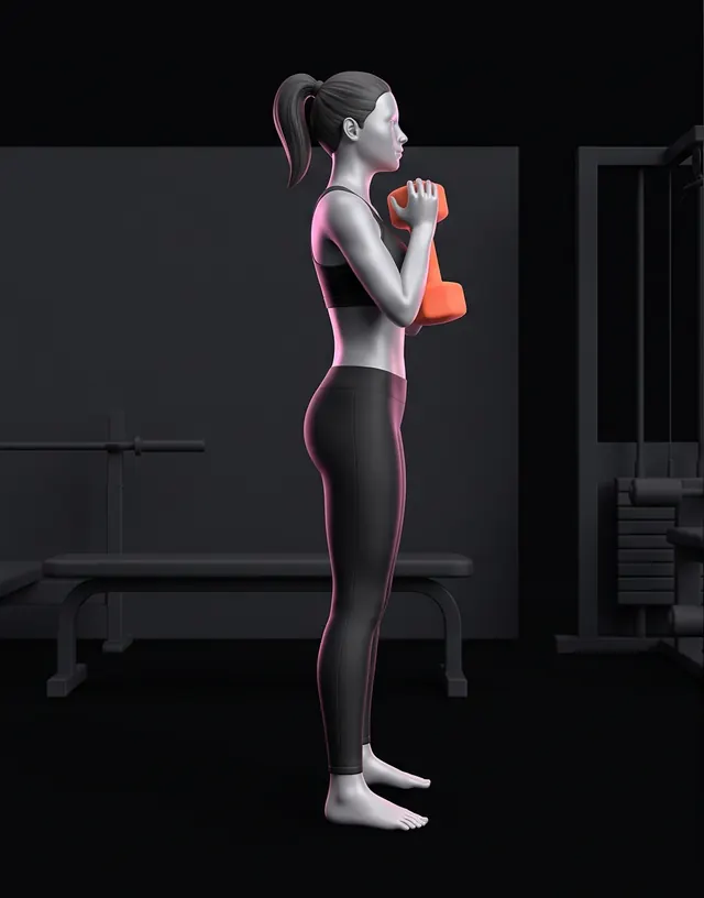 Squat movement, start position
